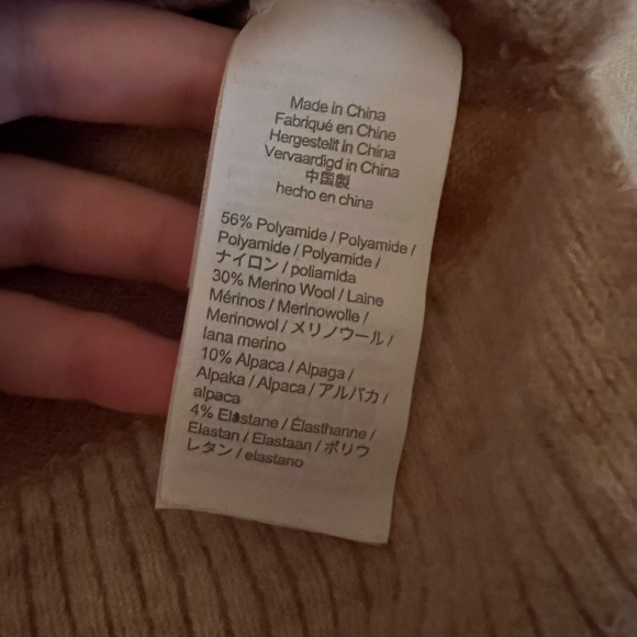 JCrew Women’s Turtleneck Sweater Tan and Camel Stripe size XS - Picture 7 of 7